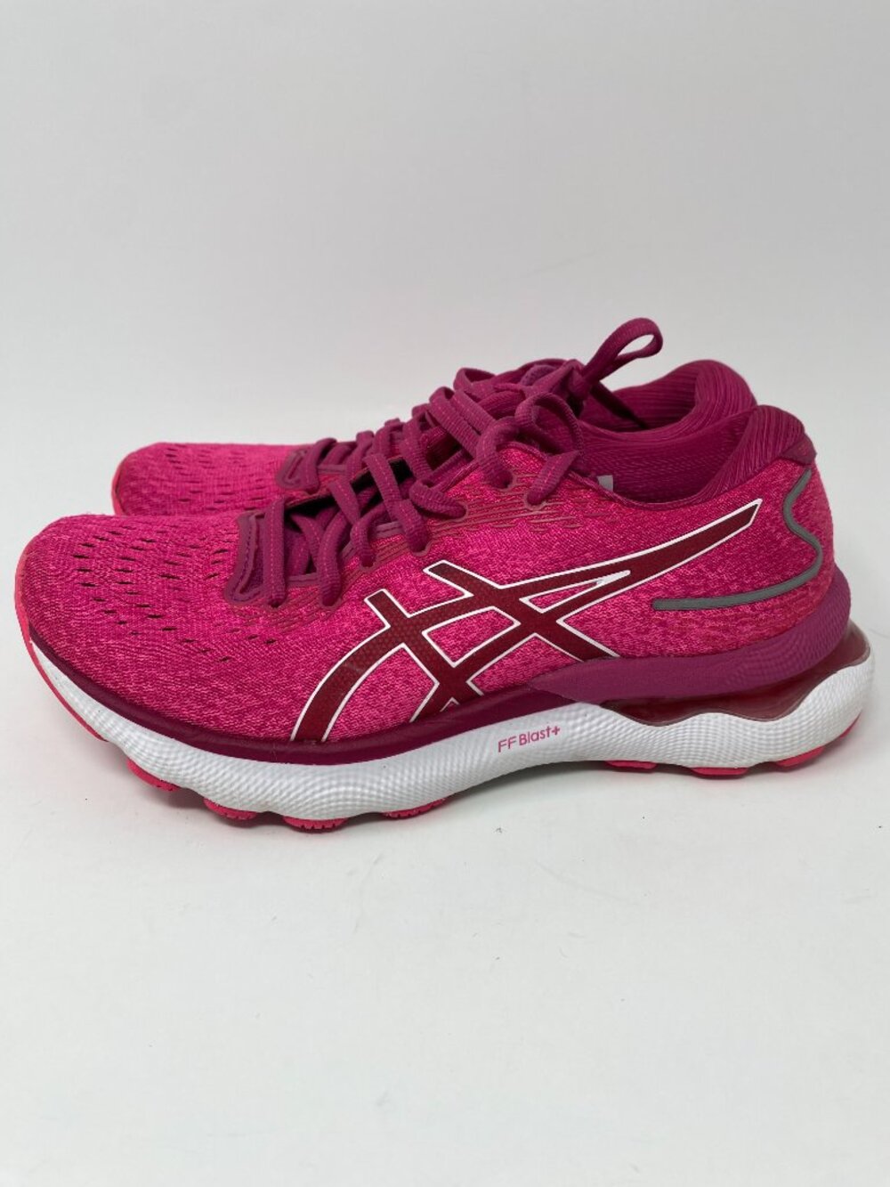 Asics Gel Nimbus 24 Running Shoes Womens 6.5 Pink Fuchsia Gym Training 1012B201
